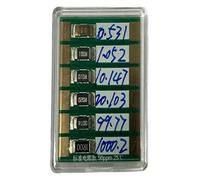 NbgrvB Placa de calibración de resistencia de cuatro terminales ABS verde con 6 valores fijos para pruebas de multímetro fiables y calibración de laboratorio