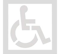 NbgrvB Plantilla de silicona reutilizable para estacionamiento de discapacitados, 91,4 x 83,8 cm, marcas precisas de espacio para discapacitados en hormigón asfáltico