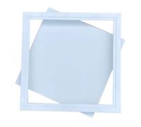 NbgrvB Puerta de inspección de aleación de aluminio galvanizada ignífuga para techo y pared, acabado blanco mate con diseño de bandeja con bisagras, 150 x 150 mm