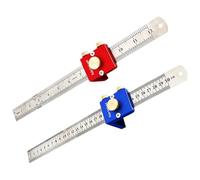 NbgrvB Regla de escritura ajustable de 30 cm para carpintería y metalurgia, herramienta de medición de 90 grados con tope deslizante para un marcado consistente y fiable