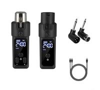 NbgrvB Sistema de micrófono XLR inalámbrico de 2.4 GHz con transmisor y receptor para condensador dinámico, 98 pies para rango para uso en etapa de mezclador PA (1 para dinámico)