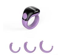 NbgrvB Smart Tasbih - Anillo para contador de oración Zikr con aplicación, contador de dedos digital impermeable 99999, tamaños de carga magnética, 18-22 mm (morado)