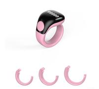 NbgrvB Smart Tasbih - Anillo para contador de oración Zikr con aplicación, contador de dedos digital impermeable 99999, tamaños de carga magnética, 18-22 mm (rosa)