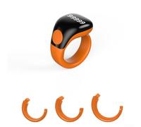 NbgrvB Smart Tasbih - Anillo para contador de oración Zikr con aplicación, contador de dedos digital impermeable 99999, tamaños de carga magnética, 18-22 mm (naranja)