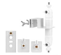 NbgrvB Soporte de canalón ABS resistente a la intemperie para paneles solares y cámaras de seguridad, compatible con anillo para Arlo y para EufyCam (blanco)