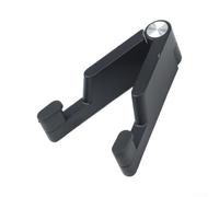 NbgrvB Soporte de teléfono ajustable para escritorio: soporte móvil de aluminio resistente giratorio para tabletas y teléfonos inteligentes de 4 a 10.5 pulgadas, color naranja (negro)