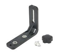 NbgrvB Soporte en forma de L para nivel láser con rosca de 1/4 y 5/8 pulgadas, soporte de adsorción magnético súper fuerte para accesorios de herramientas de mano, negro y plateado