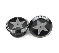 NbgrvB Tapones de aleación de aluminio para manillar de bicicleta para 15-20 mm de diámetro interior, tapones de barra anodizados ligeros con arandelas de goma, color rojo y negro