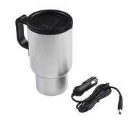 NbgrvB Taza de viaje de acero inoxidable con calefacción de 450 ml con calentador de agua eléctrico de 12 V, taza de café de 120 W para bebidas calientes
