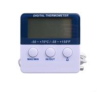 NbgrvB Termómetro digital para frigorífico y congelador con alarma y función de temperatura máxima mínima para seguridad alimentaria