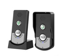 NbgrvB Timbre inalámbrico de 2000 mAh, 1000 m de distancia, intercomunicador de conversación bidireccional, resistente a la intemperie, unidad al aire libre, casa oficina, villa, negro (negro)