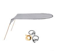 NbgrvB Toldo parasol para kayak o canoa, una sola persona, Oxford, impermeable, protección UV, cubierta superior (gris)