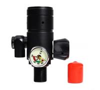 NbgrvB Válvula reductora de presión de buceo M18x1.5 para cilindro auxiliar de botella pony, 5000 PSI con junta giratoria de 360° y manguera de filtro de 36 pulgadas (FMJ033)