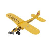 NbgrvB Veleta de avión, indicador de dirección del viento, valla de metal amarillo para decoración de jardín, paleta de clima soldada a mano con soporte, 20 x 18 cm