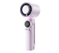NbgrvB Ventilador portátil recargable de mano, enfriador eléctrico silencioso con ventilador de escritorio personal compacto ajustable para oficina, viajes, exteriores, ABS, 18,5 x 6 x 5 cm (rosa)