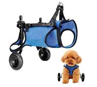 NBHDWF Silla de ruedas para patas traseras, silla de ruedas ajustable para mascotas, andador de mascotas discapacitadas, silla de ruedas para perros pequeños, soportes para piernas y caderas, silla de