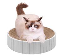 Nbhuiakl - Tabla de rascar redonda para gatos, cama redonda para gatos, tabla de rascar, protección contra garras, interior rascadores muebles de cartón, cama de salón para gatos
