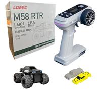 NBJIALIN Coche RC LDARC a Escala 1:58, Listo para Usar, 2,4 GHz, Mini camión Monstruo de Escritorio, Modelo de vehículo teledirigido con 2 carrocerías Intercambiables. (Negro)