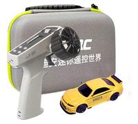 NBJIALIN LDARC 1/64 Mini Coche 2,4 GHz con Mando a Distancia Kit RTR a Escala Real con Bolsa de Almacenamiento portátil, Modelo de Coche Adecuado para Regalo (Amarillo)