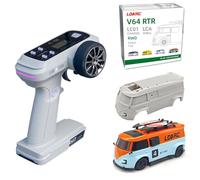 NBJIALIN Mini Autos RC LDARC in Scala 1:64-2,4 GHz Ideale per Auto Sportive da Corsa, Modello di Auto telecomandata con luci RGB. Dotata di carrozzeria intercambiabile FAI da te. (BLU Mandarino)