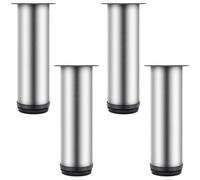 NBKJDSXL 4 patas ajustables de acero inoxidable para muebles, patas de mesa, patas de armario, patas de metal, patas para muebles, cocina, escritorio, patas de mesa, patas de muebles (15 cm)