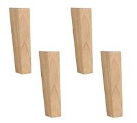 NBKJDSXL 4 patas cuadradas de madera para muebles, patas de madera para muebles, patas de muebles de roble con almohadillas para pies, patas de madera maciza para armario, sofá, mesa de café, color