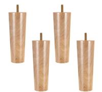 NBKJDSXL 4 patas de madera para muebles, patas de mesa, patas de muebles de madera, patas cónicas de madera maciza, patas de muebles, patas de armario con placas de montaje y tornillos (5 cm)