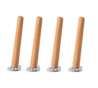 NBKJDSXL 4 patas de mesa de madera, patas cónicas de repuesto para muebles de madera maciza con placas de montaje y tornillos para sofá, cama, armario, sofá, silla (15 cm)
