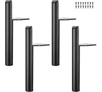NBKJDSXL 4 Piezas de Metal Patas de los Muebles, Negro Patas de los Muebles, Bricolaje Patas de los Muebles Patas de la Mesa Patas del gabinete, para sofá, Mueble de TV y Muebles (15cm)