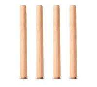 NBKJDSXL Juego de 4 patas cónicas de repuesto para muebles de madera maciza, con placas de montaje y tornillos para sofá, cama, armario, sofá, silla (25 cm)