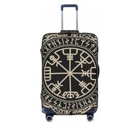 NBMghn Funda protectora para maleta, diseño mágico elástico, diseño nórdico, runas nórdicas, brújula, accesorios de viaje para viajes de negocios, White, M