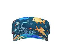NBMghn Gorra de béisbol unisex con estampado de tormenta de rayo para adultos, perfecta para actividades al aire libre, viajes y deportes, Blue Underwater World Of Fish, Talla única