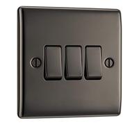nbn43 - BG eléctrico negro níquel 10 AX 3 G 2 W interruptor