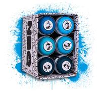 NBQ Pack de pintura en spray acabado mate Street Art restauración decoración DYV Graffiti baja presión (azul, 12)