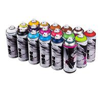 NBQ Pro Mate Spray de Pintura 400 ml 18 Unidades Colores Populares Graffiti Street Art Mural