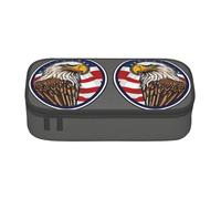 NBRIEU American Bald Eagle Print - Estuche de gran capacidad, organizador de papelería con múltiples compartimentos, Negro, One Size, Estampado