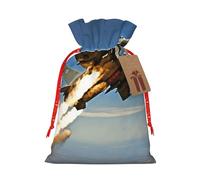 NBRIEU Bolsa de regalo con estampado de aviones de combate de aviones, trae un cordón, bolsa de regalo reutilizable para fiestas, bodas