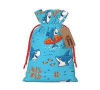 NBRIEU Bolsa de regalo con estampado de ballena submarina, trae un cordón, bolsa de regalo reutilizable para fiestas, bodas