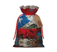 NBRIEU Bolsa de regalo con estampado de bandera de Puerto Rico, trae un cordón, bolsa de regalo reutilizable para fiestas, bodas