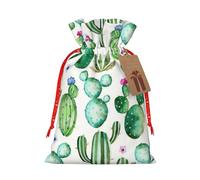 NBRIEU Bolsa de regalo con estampado de flores de árbol de cactus tropicales, trae un cordón, bolsa de regalo reutilizable para fiestas, bodas