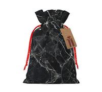NBRIEU Bolsa de regalo con estampado de mármol negro, trae un cordón, bolsa de regalo reutilizable para fiestas, bodas