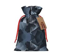 NBRIEU Bolsa de regalo con estampado de mosaico gris, trae un cordón, bolsa de regalo reutilizable para fiestas, bodas