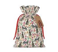 NBRIEU Bolsa de regalo con estampado de perros divertidos, trae un cordón, bolsa de regalo reutilizable para fiestas, bodas