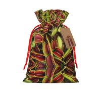 NBRIEU Bolsa de regalo con estampado de plantas carnívoras, trae un cordón, bolsa de regalo reutilizable para fiestas, bodas