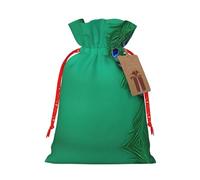 NBRIEU Bolsa de regalo con estampado de plumas de pavo real verde, trae un cordón, bolsa de regalo reutilizable para fiestas, bodas