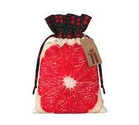 NBRIEU Bolsa de regalo con estampado de rodajas de pomelo maduro, reutilizable, para fiestas de Navidad, bodas, etc