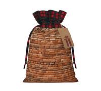 NBRIEU Bolsa de regalo de pared de ladrillo viejo, reutilizable, para fiestas de Navidad, bodas, regalos