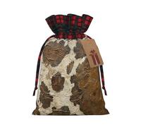 NBRIEU Bolsa de regalo de piel de vacuno marrón, reutilizable, para fiestas de Navidad, bodas, regalos