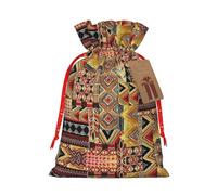 NBRIEU Bolsa de regalo de tela africana con estampado de retazos, trae un cordón, bolsa de regalo reutilizable para fiestas, bodas