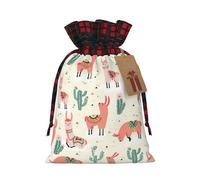 NBRIEU Bolsa de regalo reutilizable con estampado de cactus de camello rosa, bolsa de regalos de boda para fiestas de Navidad
